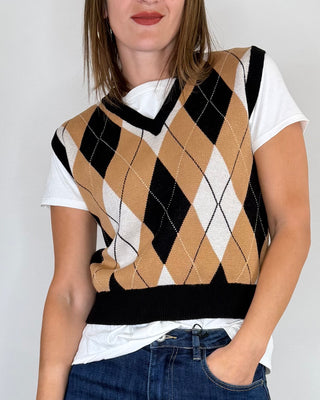 Susy Mix - Gilet slim rombi - NERO