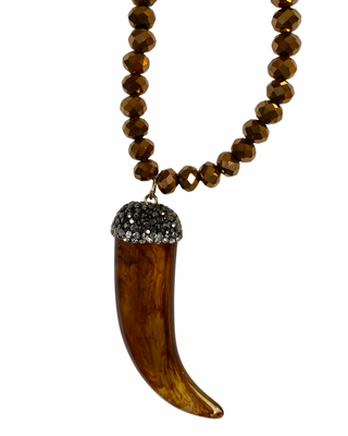 Susy Mix - Collana corno - BRONZO