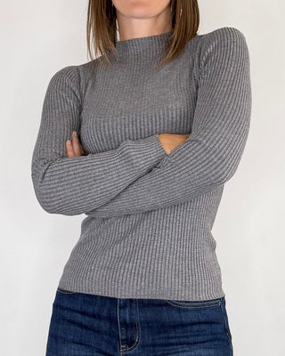 Susy Mix - Lupetto a costine - GRIGIO