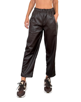 Habiti - Pantalone Japan ecopelle - MORO