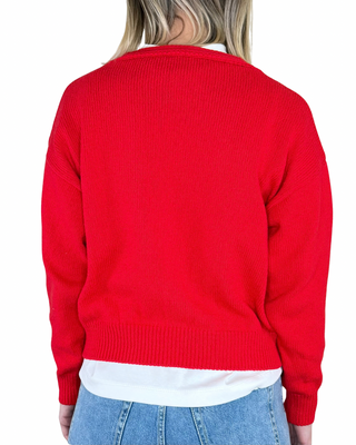 Vicolo - Cardigan basic - ROSSO