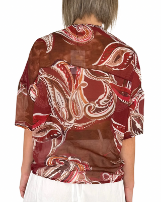 Habiti - Camicia Mara in lyocell - ROSSO INDIA