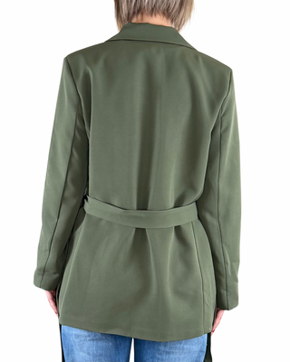 Habiti - Blazer ceinturé - VERDE MILITARE