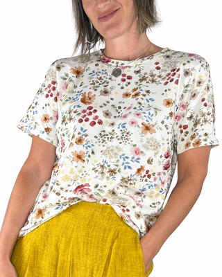 Habiti - T-shirt provenzale - PANNA/ROSSO INDIA