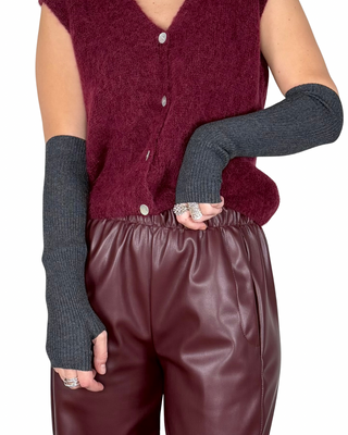 Habiti - Manicotti misto cachemire - ANTRACITE