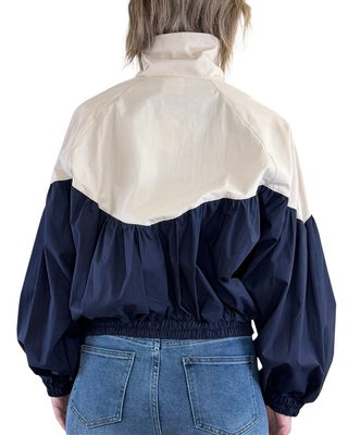 CADì - Bomber bicolor tela vela - PANNA
