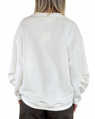 Vicolo - Felpa "Coffee therapy" - PANNA