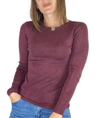 Habiti - Maglia sottile cashmere - VINO
