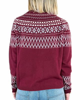 Habiti - Maglia norvegese pura lana - BORDEAUX