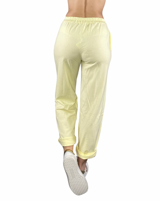susy mix - felpa m/manica con pantalone baloon - giallo