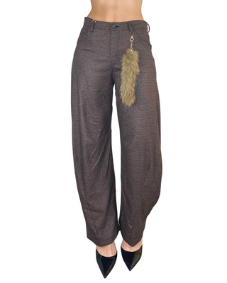 Motel - Pantalone ovetto check - BORDEAUX