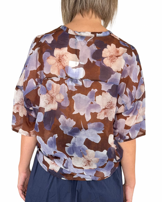 Habiti - Camicia Mara in lyocell - CIOCCOLATO