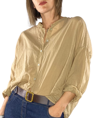 Habiti - Camicia mussola 100% cotone - CAMMELLO