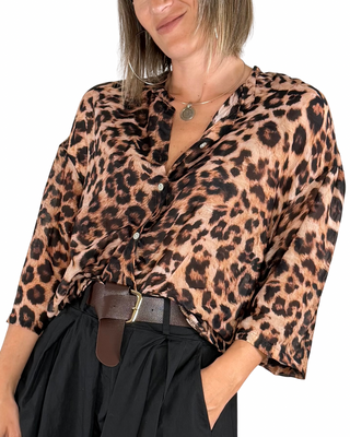 CADì - Camicia Margarita misto seta - MACULATO
