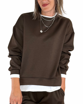Habiti - Coordinato scuba t-shirt - MORO
