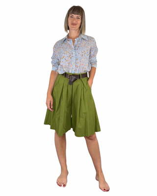 Habiti - Camicia in mussola di cotone - CELESTE