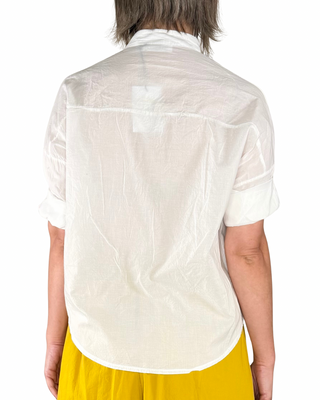 Habiti - Camicia in mussola di cotone - BIANCO