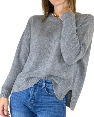 Habiti - Maglia spacchi laterali - GRIGIO