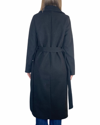 Habiti - Cappotto lungo doppiopetto - NERO