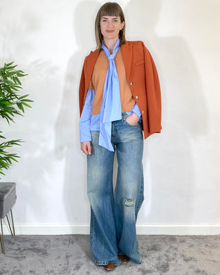 Habiti – Hemd mit normaler Schleife – BLAU