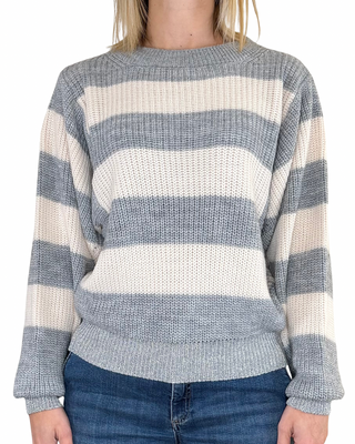 Haveone - Maglia riga larga con lurex - GRIGIO