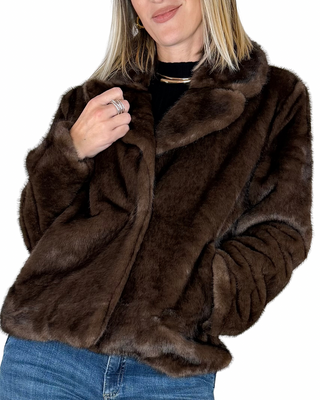 Habiti - Ecopelliccia corta - MORO