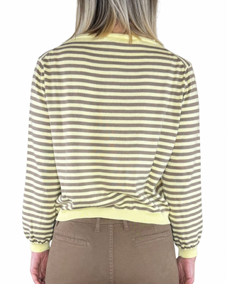 Habiti maglia righe cotone gialla - vista posteriore
