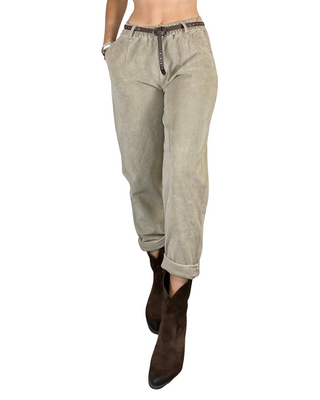 Habiti - Pantalone baggy velluto - BEIGE