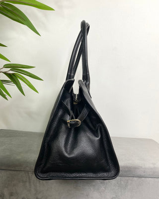 CADì - Borsa messenger grande vera pelle - NERO