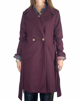 Habiti - Cappotto corto doppiopetto - VINO