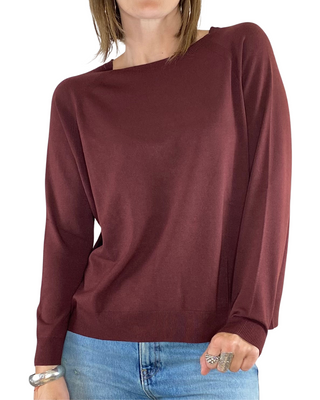 Vicolo - Maglia scatola in viscosa - VINO