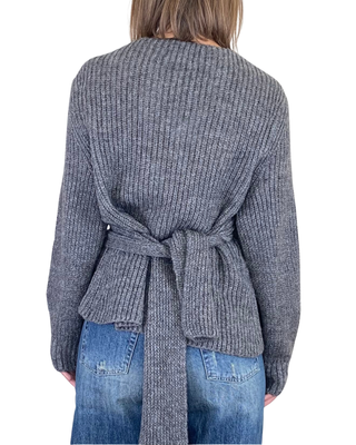 vicolo - maglia incrociata punto inglese - antracite