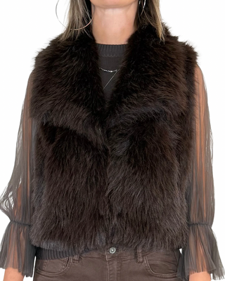 Habiti - Gilet in ecopelliccia - MORO