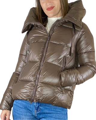 Habiti - Piumino corto stondato - MORO