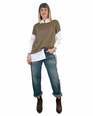 Souvenir - Camicia over aperture laterali - BIANCO