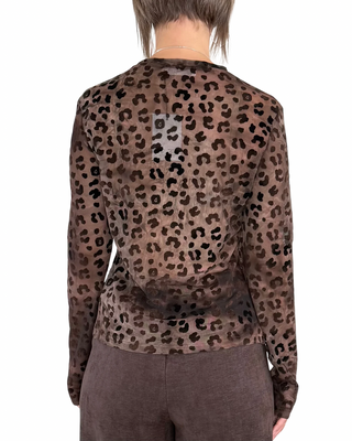 Habiti - T-shirt tulle floccato - MORO