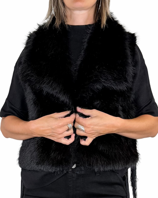 Habiti - Gilet in ecopelliccia - NERO