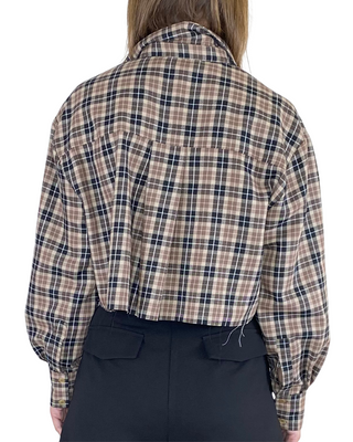 Vicolo - Camicia crop check - FANGO
