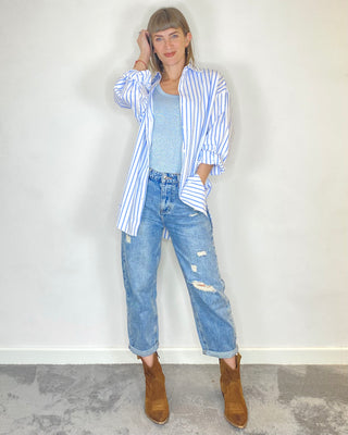 CADì - Oversize-Shirt mit enger Passform - WEISS