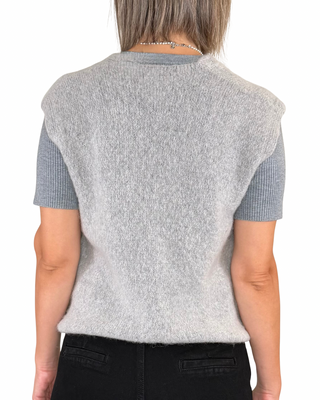 Habiti - Gilet misto baby alpaca - GRIGIO