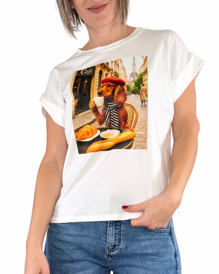 Habiti - T-shirt z nadrukiem - CROISSANT