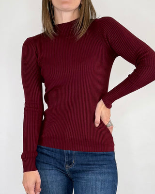 Susy Mix - Lupetto a costine - BORDEAUX