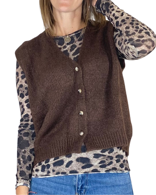 Habiti - Gilet kid mohair - MORO