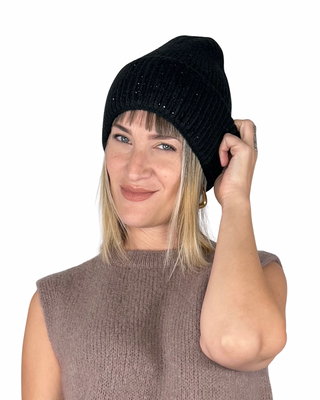 Susy Mix - Berretto con strass - NERO