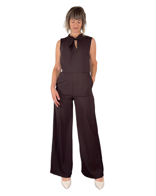 Habiti - Combinaison fluide col goutte - MARRON FONCÉ