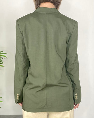 vicolo - giacca m/lino doppiopetto - verde militare