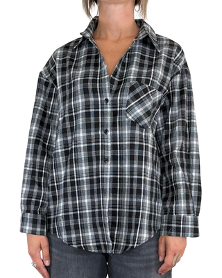 Habiti - Camicia check - NERO