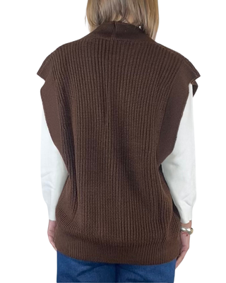 Susy Mix - Gilet punto inglese - MORO