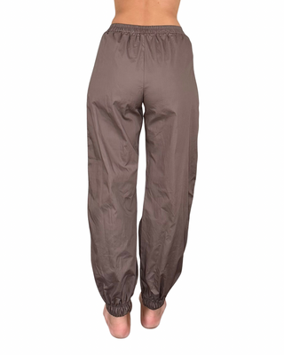 Habiti - Pantalone jogger con banda laterale - FANGO