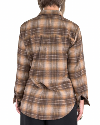 Habiti - Camicia flanella check - TABACCO